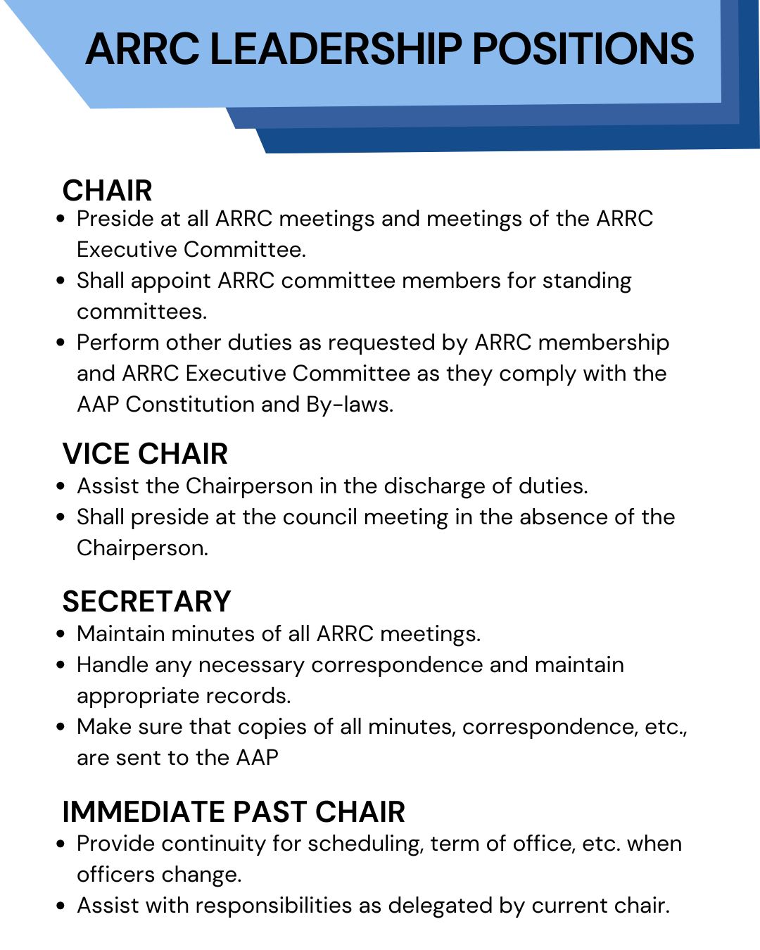 ARRC Board Volunteer Application – AAP